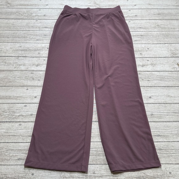 HALARA Pants - NEW Halara Pants Womens Large Purple Mauve Wide Leg Baggy Waffle Knit Athleisure
